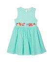 送料無料 ピーク PEEK 女の子用 ファッション 子供服 ドレス Flower Waist Peplum Dress (Toddler/Little Kids/Big Kids) - Aqua