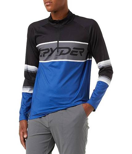 楽天グッズ×グッズ送料無料 スパイダー Spyder メンズ 男性用 ファッション アクティブシャツ Premier Zip T-Neck - Electric Blue