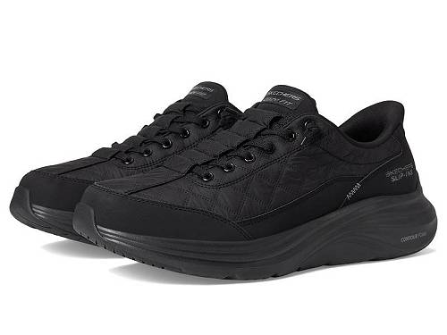 送料無料 スケッチャーズ SKECHERS メンズ 男性用 シューズ 靴 スニーカー 運動靴 Contour Foam Cozy Fit Hands Free Slip-In - Black/Black