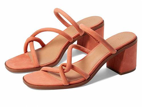  Madewell fB[X p V[Y C q[ The Tayla Sandal in Suede - Classic Coral