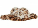  Madewell fB[X p V[Y C Xbp Two-Strap Scuff Slippers in Leopard Recycled Faux Fur - Melon Cedar Multi Leopard Faux Fur