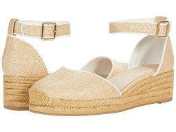 送料無料 ジャックロジャース Jack Rogers レディース 女性用 シューズ 靴 ヒール Palmer Rattan Closed Toe Mid Wedge - Natural/White