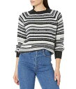 送料無料 ラッキーブランド Lucky Brand レディース 女性用 ファッション セーター Space Dye Crew Sweater - Black/Grey Combo