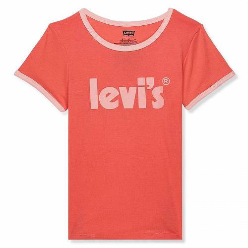 送料無料 リーバイス Levi's(R) Kids 女の子用 ファッション 子供服 Tシャツ Meet & Greet Rib Ringer Tee (Big Kids) - Rose of Sharon