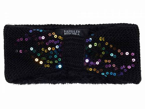 送料無料 バッジリーミシュカ Badgley Mischka レディース 女性用 ファッション雑貨 小物 ヘアバンド 髪止め Knitted Sequin Headband - Black Multi