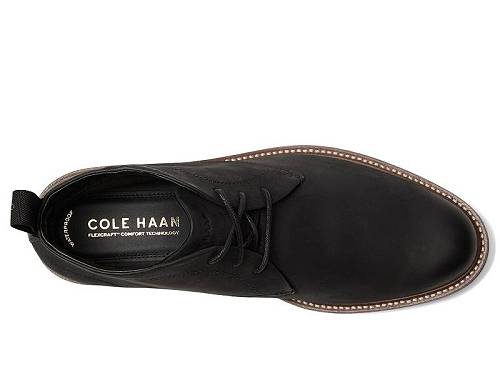 送料無料 コールハーン Cole Haan メンズ 男性用 シューズ 靴 ブーツ チャッカブーツ Roundhill Grand Chukka Boots - Black Nubuck/Water Resistant