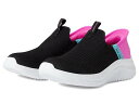 送料無料 スケッチャーズ SKECHERS KIDS 女の子用 キッズシューズ 子供靴 スニーカー 運動靴 Slip-Ins - Ultra Flex 3.0 - Fresh Time (Little Kid/Big Kid) - Black/Pink