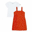  [oCX Levi&#039;s(R) Kids ̎qp t@bV q Zbg Dress &amp; T-Shirt Set (Little Kids) - Enamel Orange