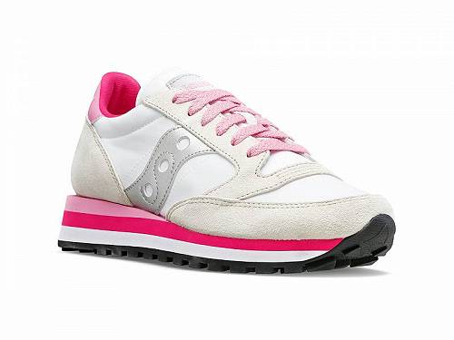 送料無料 サッカニー Saucony Originals レディース 女性用 シューズ 靴 スニーカー 運動靴 Jazz Triple - Wht/Gray/Pink