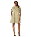 送料無料 ダナモーガン Donna Morgan レディース 女性用 ファッション ドレス Mini Dress with Button-Down Chiffon - French Mose