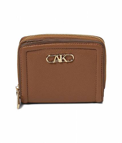 送料無料 アン クライン Anne Klein レディース 女性用 バッグ 鞄 ハンドバッグ クラッチ Small Bevel Logo Curved Wallet - Chestnut