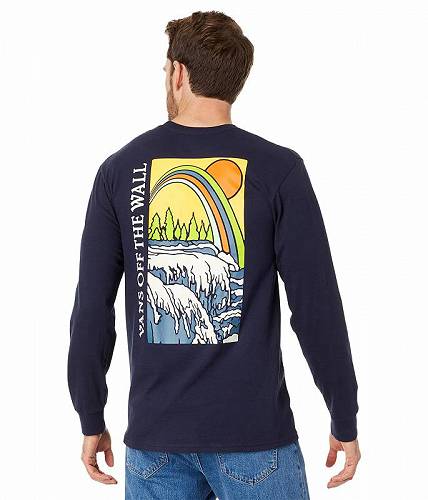 送料無料 バンズ Vans メンズ 男性用 ファッション Tシャツ Positive Vibes Scenic Long Sleeve Tee - Navy