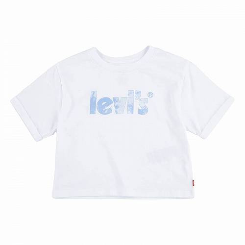 楽天グッズ×グッズ送料無料 リーバイス Levi's（R） Kids 女の子用 ファッション 子供服 Tシャツ Meet & Greet Rolled Sleeve Tee - White