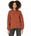 送料無料 Madewell レディース 女性用 ファッション パーカー スウェット Pleat-Sleeve Shrunken Hoodie Sweatshirt - Maple Syrup