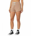  HR Volcom fB[X p t@bV V[gpc Zp Lil Fleece Shorts - Vintage Brown