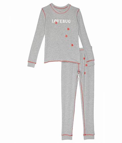 ̵ P.J. Salvage Kids å Ҷ եå Ҷ ѥ  Lovebug Peachy Two-Piece Jammie Set (Little Kids/Big Kids) - Heather Grey