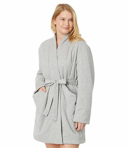 送料無料 Skin レディース 女性用 ファッション パジャマ 寝巻き バスローブ Shannon Cotton Puff Wrap - Heather Grey