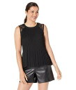 送料無料 ダナキャランニューヨーク DKNY レディース 女性用 ファッション ブラウス Short Sleeve Combo Sleeve Top - Black