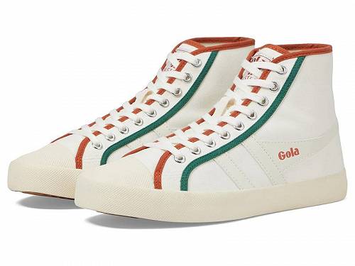 送料無料 ゴラ Gola レディース 女性用 シューズ 靴 スニーカー 運動靴 Coaster Smash High - Off-White/Moody Orange/Green