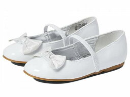 送料無料 ニーナ Nina Kids 女の子用 キッズシューズ 子供靴 フラット Fiorenza (Toddler/Little Kid) - White Patent