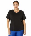  tB Fila fB[X p t@bV ANeBuVc Plus Size Expression V-Neck Top - Black