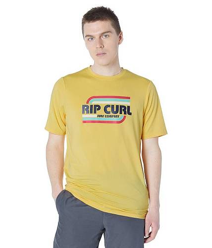 送料無料 リップカール Rip Curl メンズ 男性用 ファッション Tシャツ Yeh Mumma Short Sleeve UV - Retro Yellow