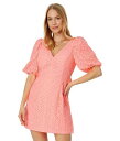 送料無料 リリーピューリッツァー Lilly Pulitzer レディース 女性用 ファッション ジャンプスーツ つなぎ セット Celestina V-Neck Romper - Sunrise Coral Neon Sunburst Eyelet