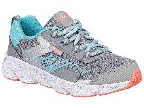 送料無料 サッカニー Saucony Kids 女の子用 キッズシューズ 子供靴 スニーカー 運動靴 S-Wind Shield (Little Kid/Big Kid) - Grey/Turquoise