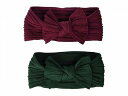 送料無料 Baby Bling 女の子用 ファッション雑貨 小物 ヘアバンド 髪止め 2-Pack Cable Knot (Infant/Toddler) - Forest Green/Burgundy