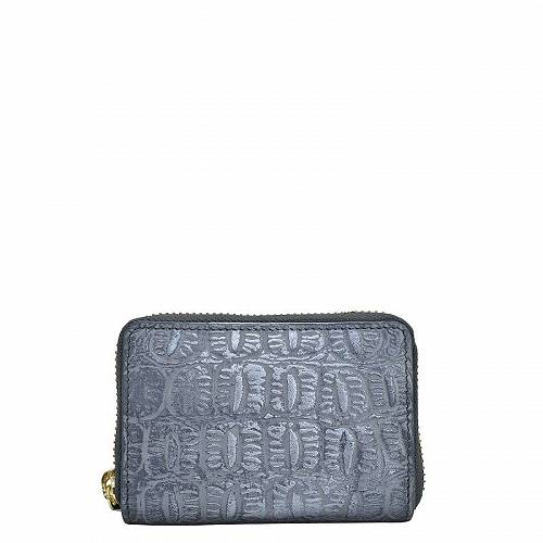  AkVJ Anuschka fB[X p t@bVG  z K J[hP[X Credit And Business Card Holder 1110 - Croco Embossed Silver/Grey