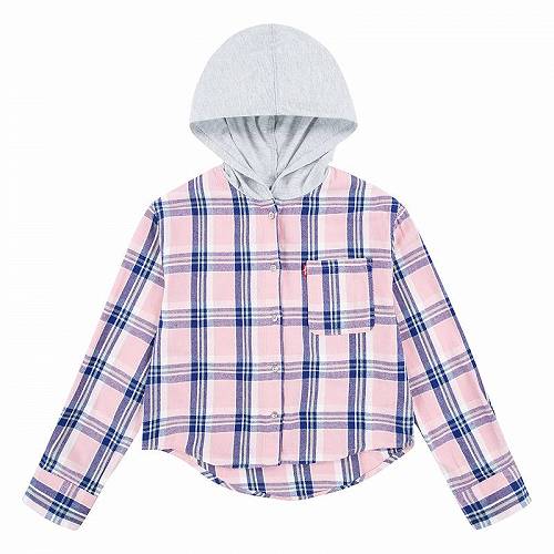 楽天グッズ×グッズ送料無料 リーバイス Levi's（R） Kids 女の子用 ファッション 子供服 ボタンシャツ Hooded Button-Up Flannel Shirt （Big Kids） - Bridal Rose