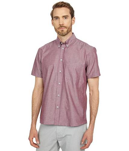  r[Ch Billy Reid Y jp t@bV {^Vc Short Sleeve Tuscumbia Shirt - Plum