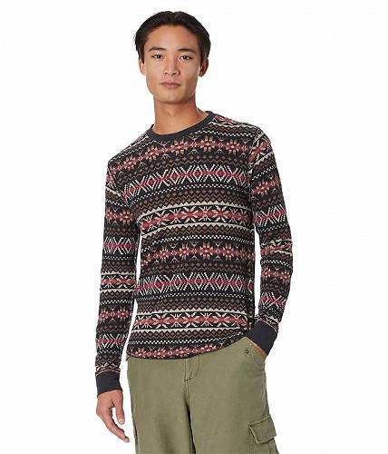 楽天グッズ×グッズ送料無料 ラッキーブランド Lucky Brand メンズ 男性用 ファッション Tシャツ Garment Dye Print Thermal Crew Top - Multi