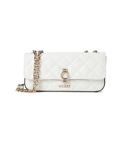 楽天グッズ×グッズ送料無料 ゲス GUESS レディース 女性用 バッグ 鞄 バックパック リュック Bessey Convertible Crossbody Flap - White