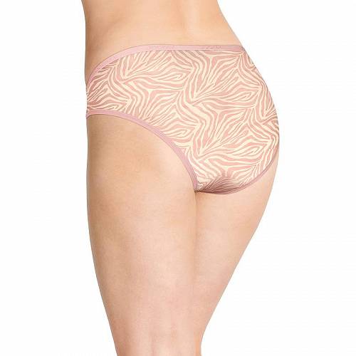 送料無料 ジョッキー Jockey レディース 女性用 ファッション 下着 ショーツ Organic Cotton Bikini - Striations/Rose Wine/Ivory