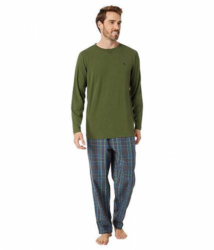 送料無料 トミーバハマ Tommy Bahama メンズ 男性用 ファッション パジャマ 寝巻き Long Sleeve Pajama Set - Guitar Plaid