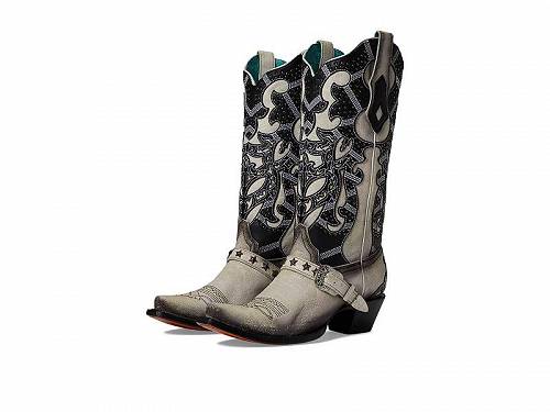 送料無料 コーラルブーツ Corral Boots レディース 女性用 シューズ 靴 ブーツ ウエスタンブーツ C4011 - White/Black