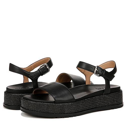マリアム　サンダル OLYMPIA WEDGE, BLACK CALF – Maryam Nassir Zadeh