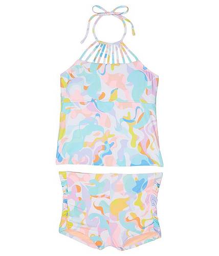 こちらの商品は Hobie Kids 女の子用 スポーツ・アウトドア用品 キッズ 子供用水着 Roller Derby High Neck Tankini and Shirred Boyshorts (Big Kids) - Multi で...