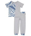 送料無料 スプレンデッド Splendid Littles 男の子用 ファッション 子供服 セット Split Tie-Dye Short Sleeve Set (Toddler/Little Kids/Big Kids) - Cool Blue Tie-Dye