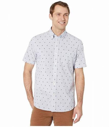 楽天グッズ×グッズ送料無料 Southern Tide メンズ 男性用 ファッション ボタンシャツ Sink or Swim Short Sleeve Sport Shirt - Seven Seas Blue