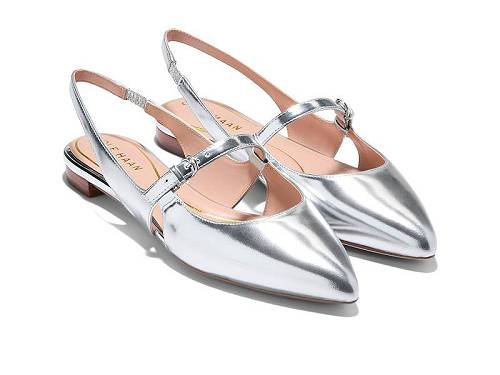 送料無料 コールハーン Cole Haan レディース 女性用 シューズ 靴 フラット Anya Slingback Flat - Sil..