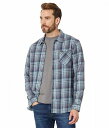  Ij[ O&#039;Neill Y jp t@bV {^Vc Redmond Plaid Stretch Long Sleeve Flannel - Scrub Blue