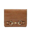  A NC Anne Klein fB[X p t@bVG  z Small Croco Horsebit Snap Wallet - Chestnut