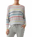 送料無料 ミッシェルスターズ Michael Stars レディース 女性用 ファッション パーカー スウェット Madison Brushed Jersey Rainbow Stripe Jenny Joggers - Admiral Combo