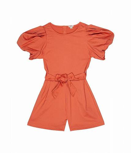 送料無料 HABITUAL girl 女の子用 ファッション 子供服 ベビー服 赤ちゃん ロンパース Exaggerated Puff Sleeve Romper (Big Kids) - Rust