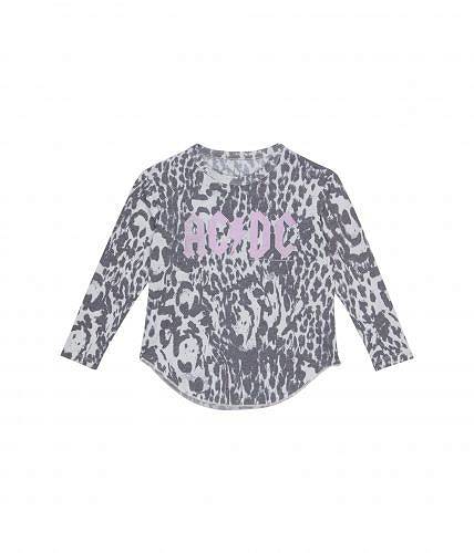 ̵ Chaser Kids λ եå Ҷ T Recycled Vintage Jersey Long Sleeve Shirttail Tee (Toddler/Little Kids) - White Cheetah