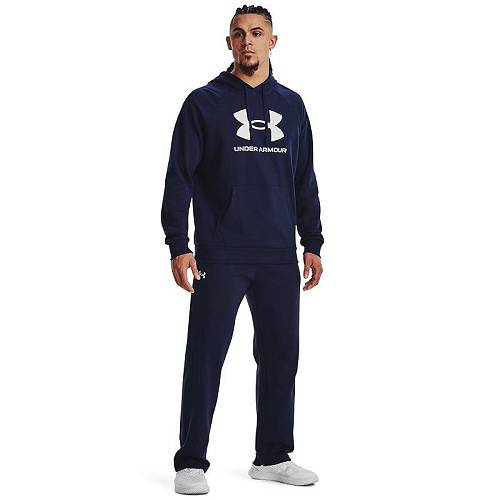 送料無料 アンダーアーマー Under Armour メンズ 男性用 ファッション パンツ ズボン Rival Fleece Pants - Midnight Navy/White