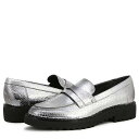 送料無料 フランコサルト Franco Sarto レディース 女性用 シューズ 靴 ローファー ボートシューズ Cassandra Slip-Ons - Silver Snake Faux Leather
