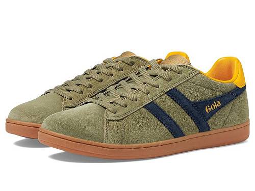 送料無料 ゴラ Gola メンズ 男性用 シューズ 靴 スニーカー 運動靴 Equipe II Suede - Khaki/Navy/Sun